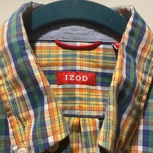 Izod Button Down Men’s Medium Long Sleeve Shirt, Multicolor